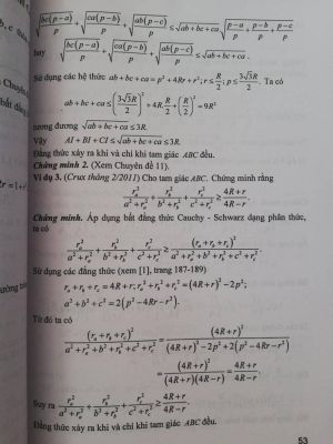 Các chuyên đề chọn lọc sáng tạo và chứng minh bất đẳng thức hình học