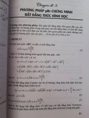 Các chuyên đề chọn lọc sáng tạo và chứng minh bất đẳng thức hình học
