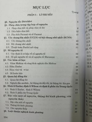 Lý thuyết số: Các định lí cơ bản và Bài tập chọn lọc - PGS Vũ Dương Thụy - Nguyễn Văn Nho - Trần Hữu Nam