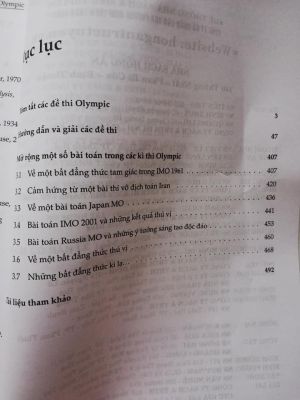 Vẻ đẹp bất đẳng thức qua các kì thi Olympic Toán