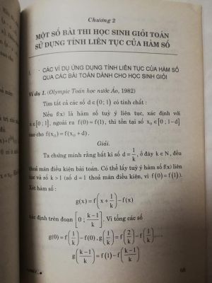 Ứng dụng của hàm liên tục trong giải toán phổ thông