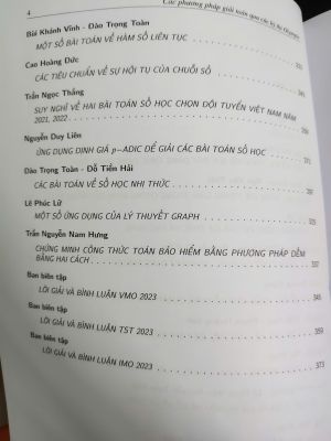 CÁC PHƯƠNG PHÁP GIẢI TOÁN QUA CÁC KỲ THI OLYMPIC (Gặp gỡ Toán học năm 2023)