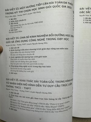 KỶ YẾU HỘI THẢO TOÁN HỌC PHỔ THÔNG TỈNH ĐỒNG THÁP - lần thứ nhất
