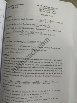 Tuyển chọn và hướng dẫn giải 123 đề thi học sinh giỏi Toán 8 chương trình mơi 2023-2024