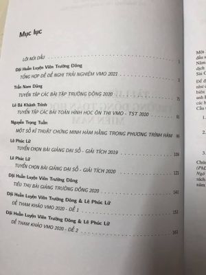 Tài liệu chọn lọc Trường Đông Toán học miền nam năm 2020