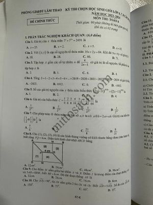 Tuyển chọn và hướng dẫn giải 123 đề thi học sinh giỏi Toán 6 (năm 2023-2024)