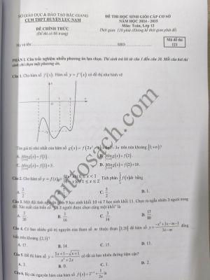 Bộ đề Học sinh giỏi Toán 12 chương trình mới - Tập 2 - Đề thi các trường, cụm (Miễn phí ship)