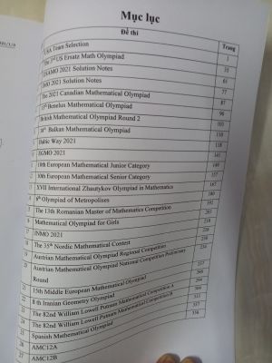 Đề thi và lời giải các kì thi toán học trên thế giới năm 2021