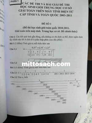 Tuyển tập các đề thi Giải toán trên máy tính (Trung học cơ sở 2003-2011)