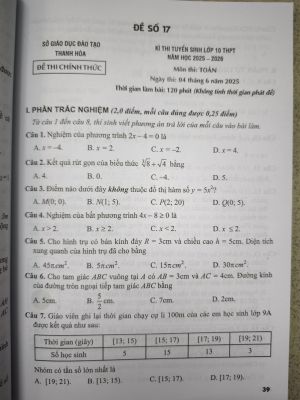 Đề thi vào 10 môn Toán - Nguyễn Đức Tấn - Võ Mộng Trình