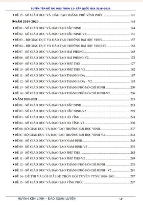 Tuyển tập đề thi đội tuyển HSG Quốc Gia Môn Toán 2017 - 2024 - Huỳnh Kim Linh  (miễn phí giao hàng)