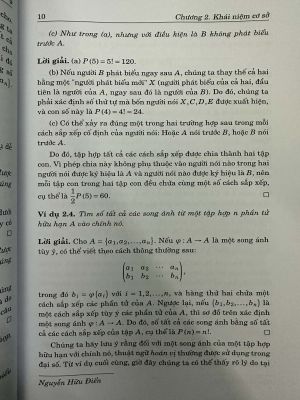 ĐẾM VÀ CẤU HÌNH Phần 1 - Các Bài Toán Tổ Hợp  - Jiri Herman, Radan Kucera, Jaromir Simsa - Nguyễn Hữu Điển dịch 