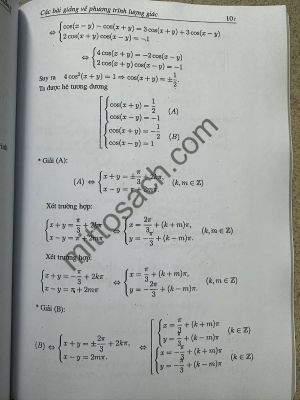 Một số bài giảng về phương trình lượng giác