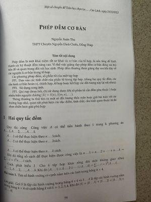 HỘI THẢO KHOA HỌC MỘT SỐ CHUYÊN ĐỀ TOÁN CHỌN LỌC CẬP NHẬT CHƯƠNG TRÌNH GDPT 2018