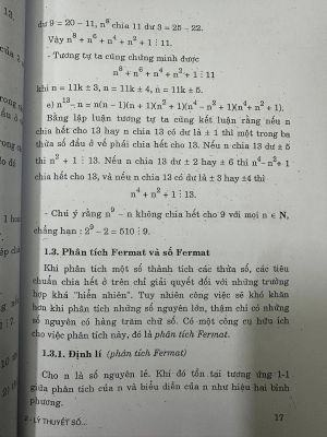 Lý thuyết số: Các định lí cơ bản và Bài tập chọn lọc - PGS Vũ Dương Thụy - Nguyễn Văn Nho - Trần Hữu Nam