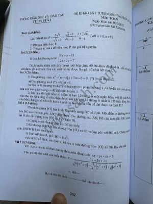 102 đề Khảo Sát, Thi Thử vào lớp 10 Các Tỉnh Thành (Chương trình mới)