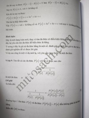 Một số bài viết về Đa Thức Bồi Dưỡng HSG THPT Chương trình mới (free ship)
