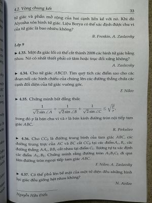 CÁC KỲ OLYMPIC MANG TÊN - KVANT 113 - Sharygina, Zaslavsky 2005-2009 - Nguyễn Hữu Điển dịch