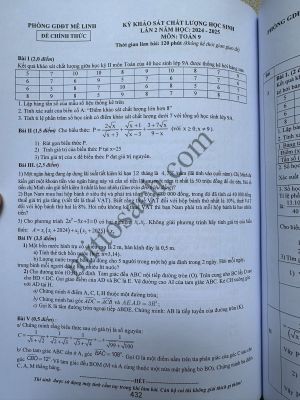 101 đề Khảo Sát, Thi Thử vào lớp 10 Tại Hà Nội (Chương trình mới)