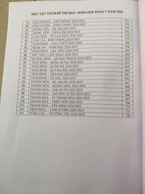 TUYỂN CHỌN & HƯỚNG DẪN GIẢI 100 ĐỀ THI HSG TOÁN 7-2026