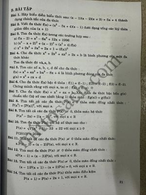 Chuyên đề Bồi dưỡng HSG Toán THCS Đa Thức  - Nguyễn Đức Tấn