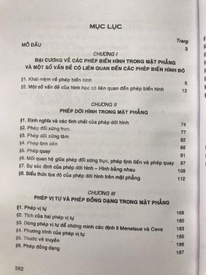 Các phép biến hình trong mặt phẳng - Nguyễn Mộng Hy