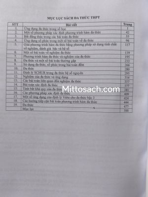 Một số bài viết về Đa Thức Bồi Dưỡng HSG THPT Chương trình mới (free ship)