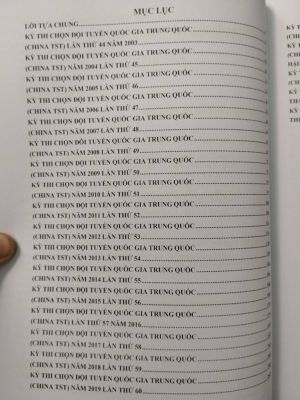 KỲ THI TUYỂN CHỌN ĐỘI TUYỂN QUỐC GIA IMO TRUNG QUỐC - Chấn Hoa Biên Soạn