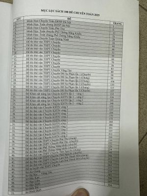 100 đề thi Tuyển sinh 10 CHUYÊN TOÁN - Chương trình mới (miễn phí ship)