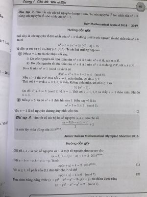 Một số chủ đề số học hướng tới kỳ thi Học sinh giỏi và chuyên toán (miễn phí giao hàng)